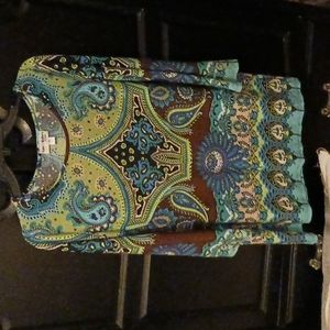 Kate & Mallory Paisley Print Dress  XL